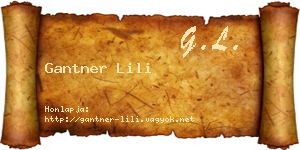 Gantner Lili névjegykártya