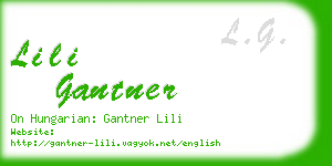 lili gantner business card